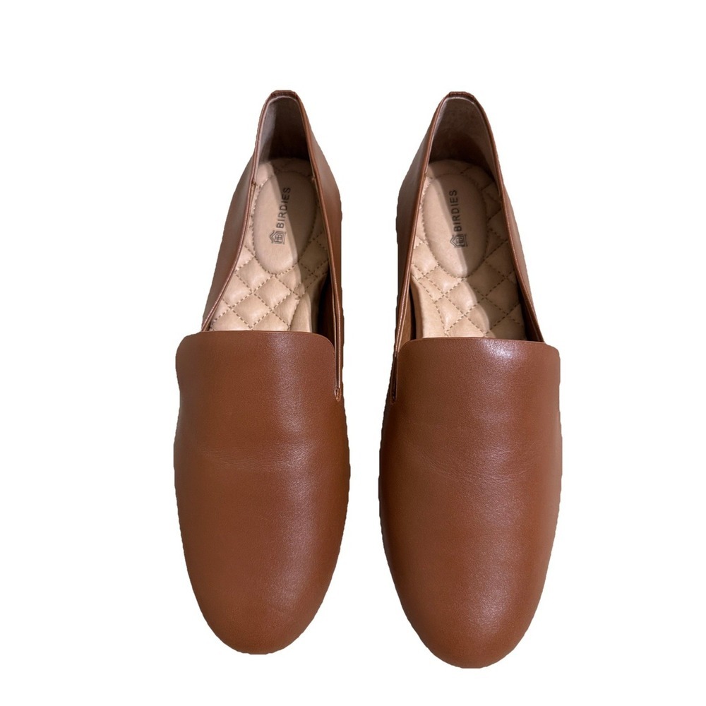Birdies The Starling Loafer Comfort Cognac Leather 7.5 Flat Shoes Minimalist - Picture 2 of 7